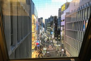 西武渋谷店・５階連絡通路からの光景（西方面）2019年5月25日