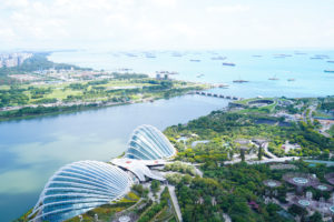 シンガポールのホテル「マリーナベイ・サンズ」の部屋から眺めた光景／2019年11月30日：撮影：SHUN ONLINE