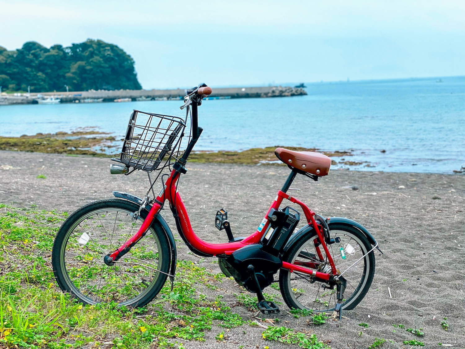 自転車 in 海岸