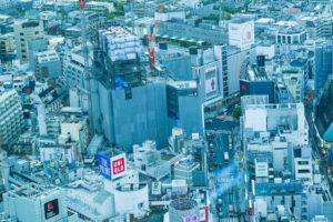 渋谷.ドン・キホーテ跡地の再開発ビルが建設中／2022年4月26日