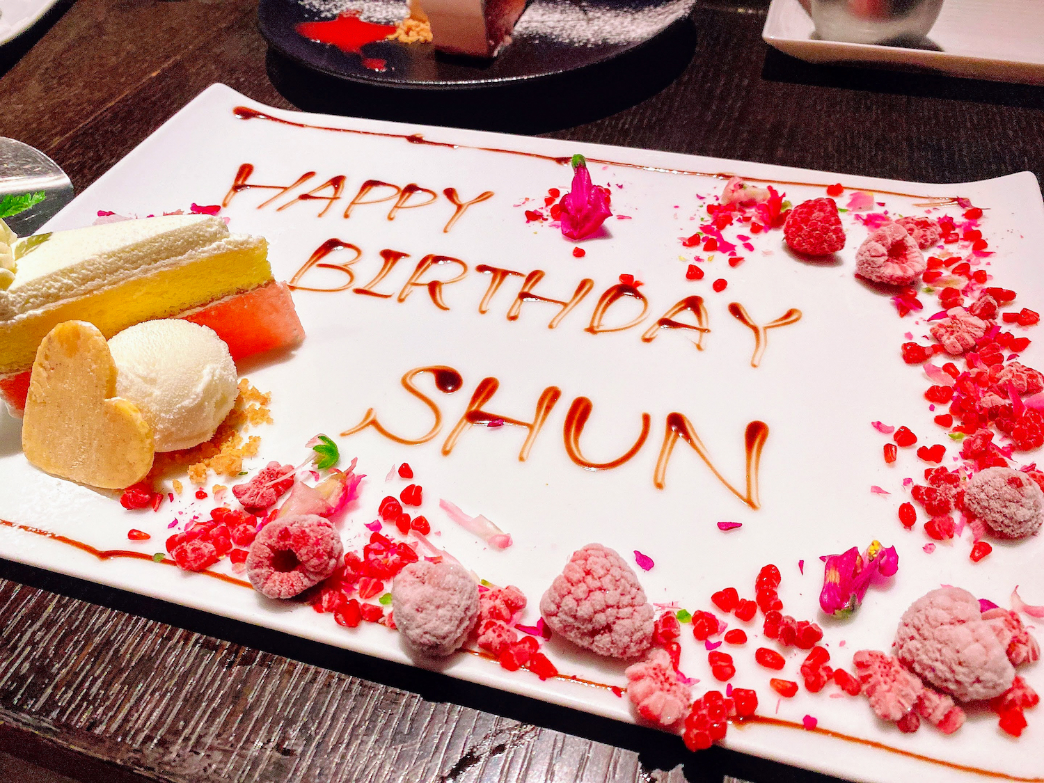 HAPPY BIRTHDAY SHUN／TEPPANYAKI10 SHIBUYAでのバースデープレート（2022年5月13日）