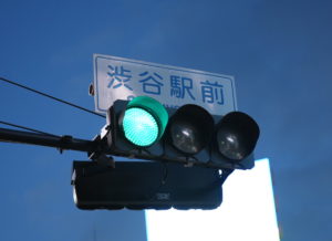 渋谷駅前・スクランブル交差点の信号機／2022年8月22日.撮影：SHUN ROCKETDIVE