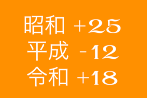 昭和・平成・令和... 元号を西暦に変換するカンタンな方程式