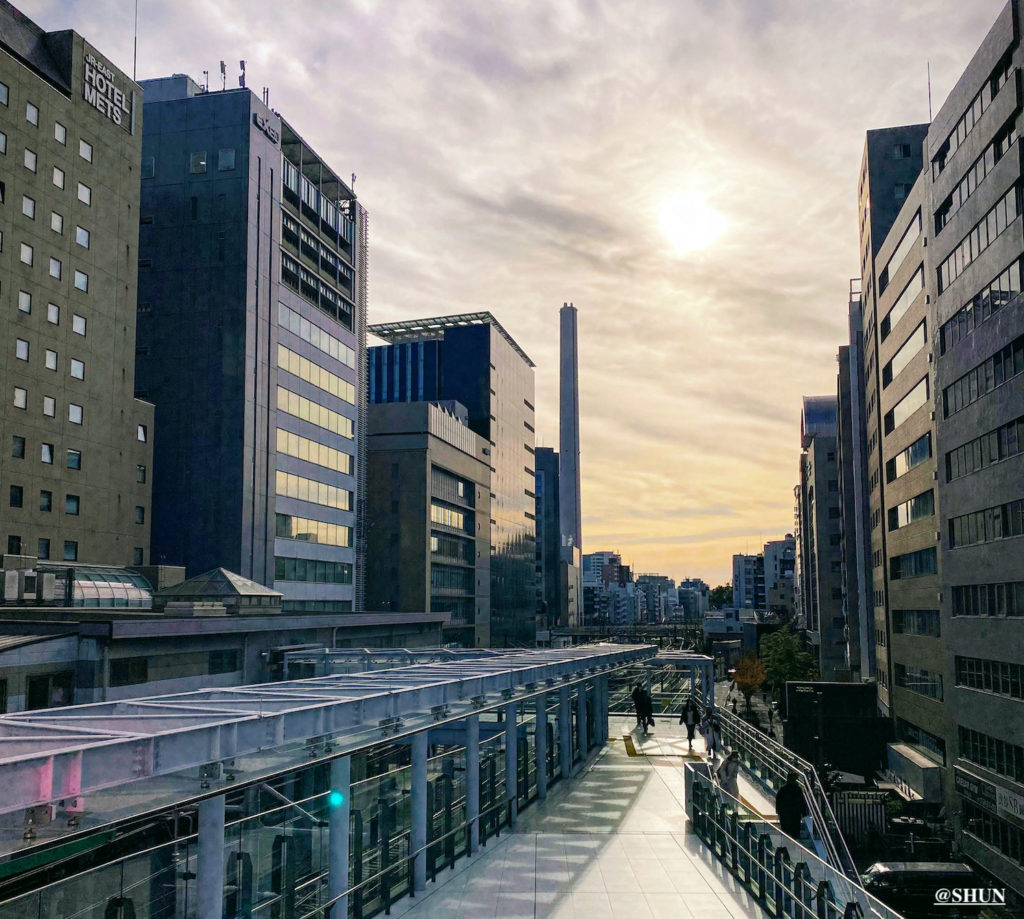 渋谷桜丘から南方を眺める／2023年12月18日.撮影：SHUN