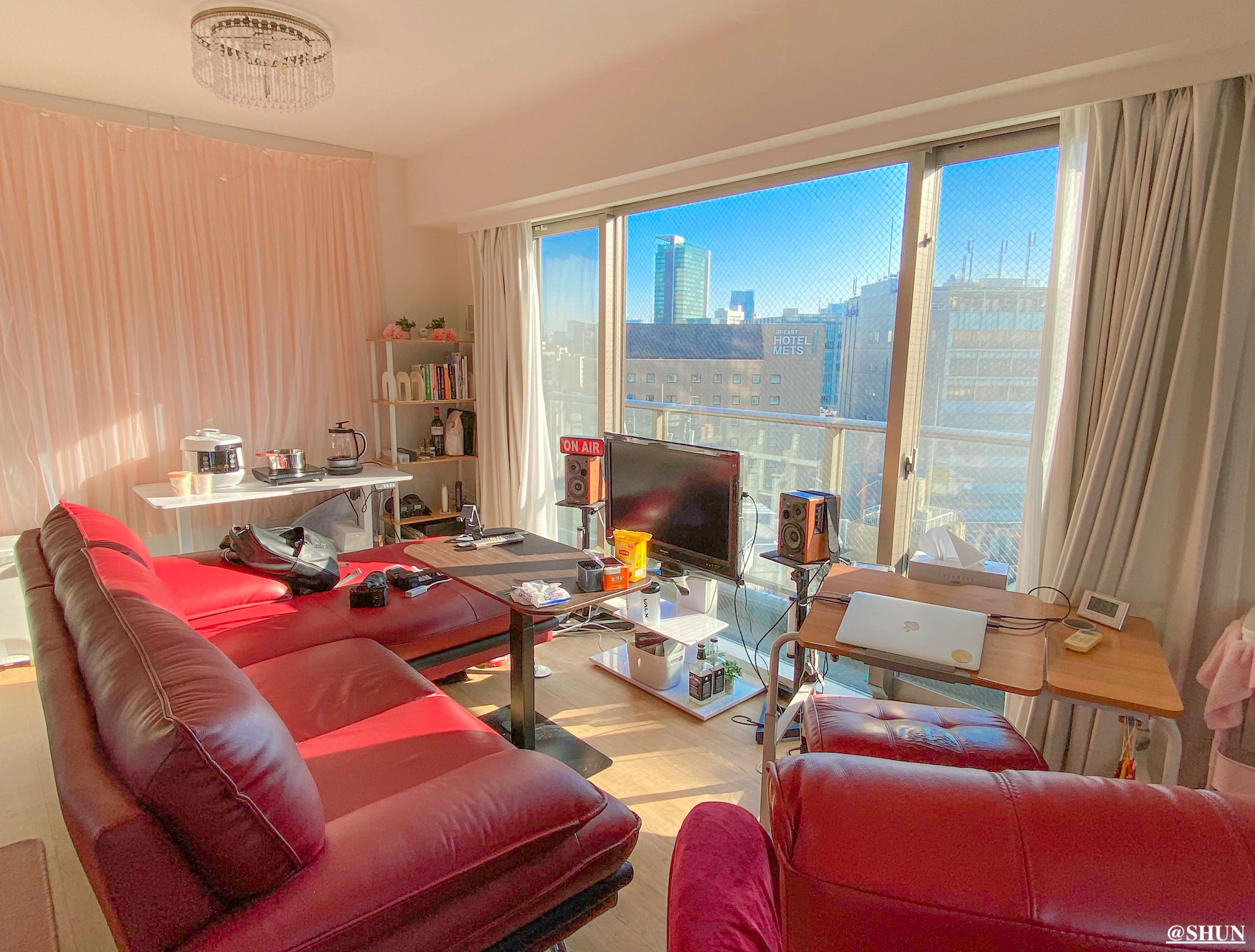 渋谷桜丘のマンションの部屋からの眺望。2024年2月。SHUN