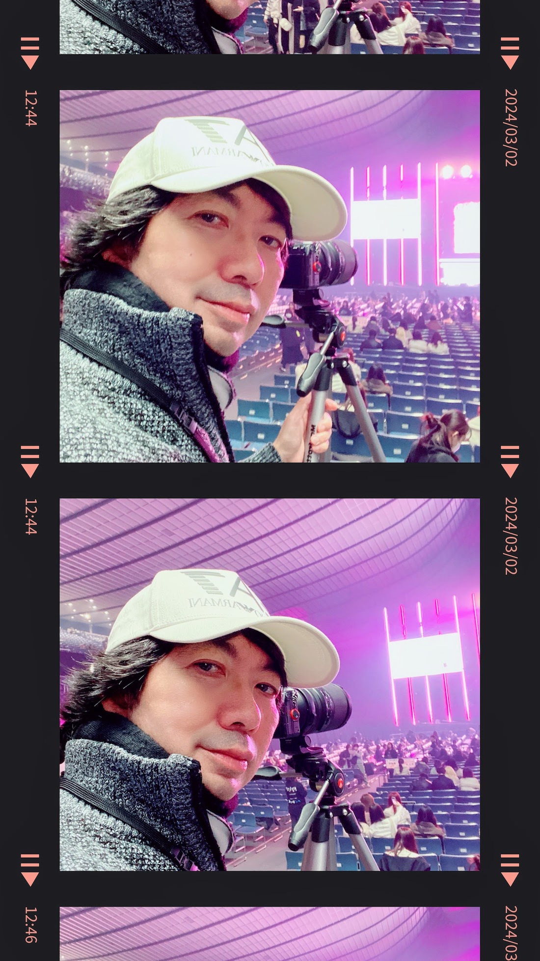 SHUN（カメラマン）20204年3月2日、国立代々木競技場 第一体育館のカメラ台にて。